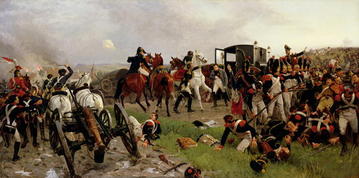 waterloo battle napoleon ernest crofts paintings evening painting 1879 battlefield bonaparte years oil history iconic artists war outpost illustrators ago